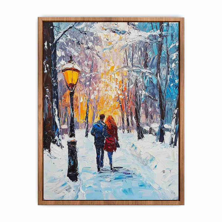 Couple Walk Canvas Painting 