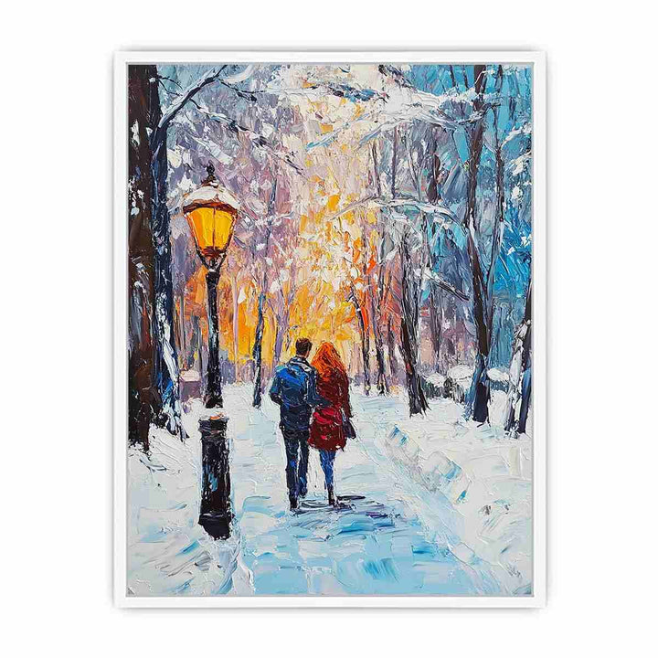 Couple Walk Canvas Painting 