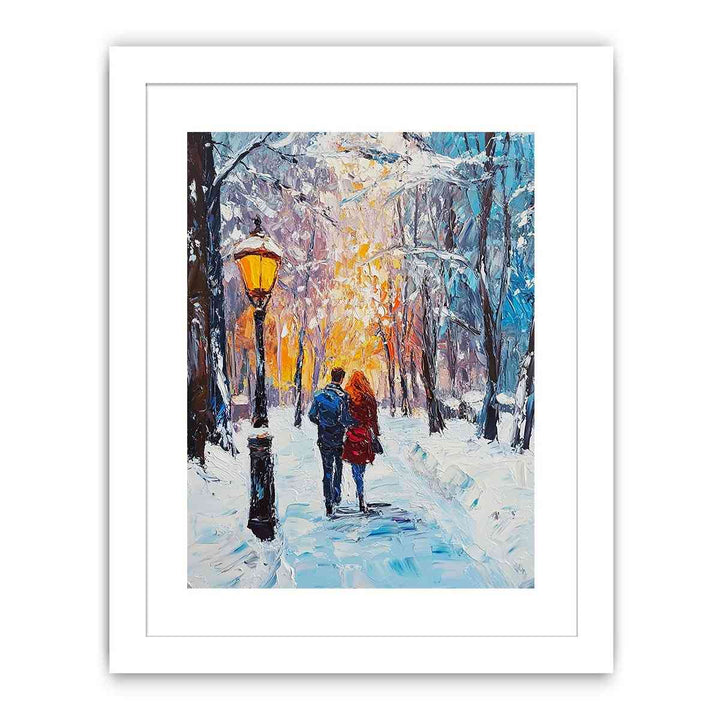 Couple Walk Canvas Painting 