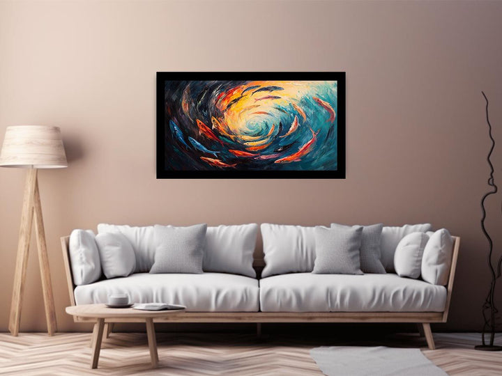 swimming Canvas Painting 