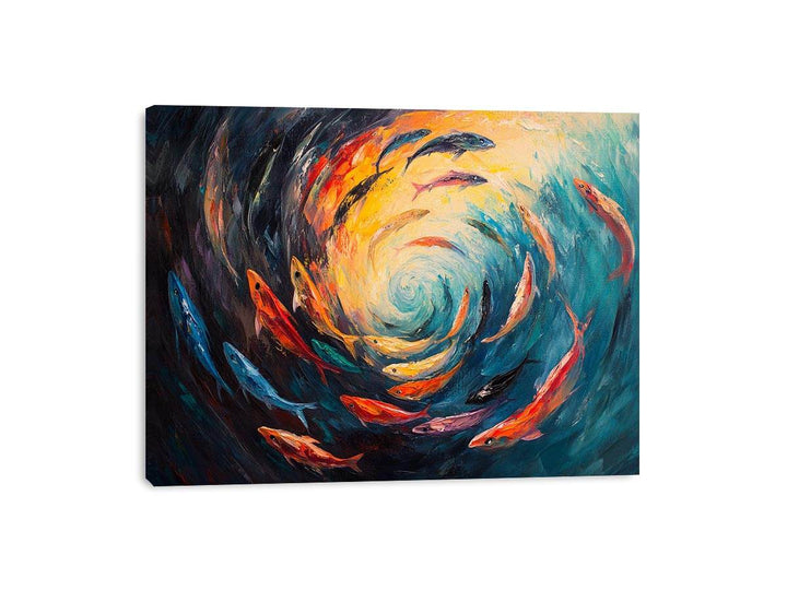 swimming Canvas Painting 