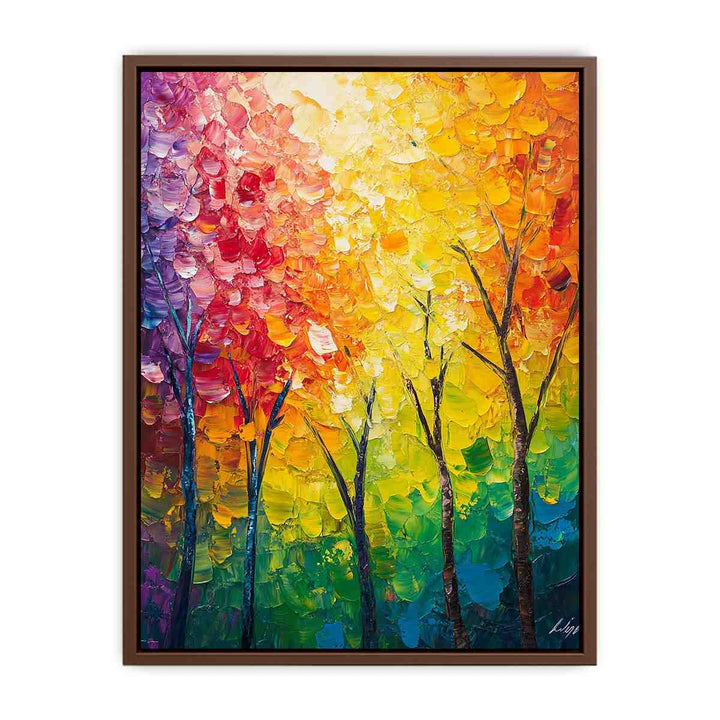 Abstract Trees Canvas Painting 