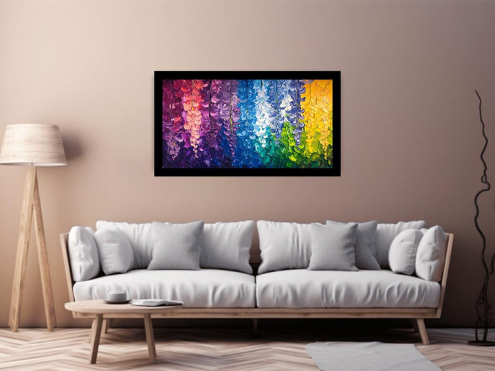 Abstract Leaves Canvas Painting 