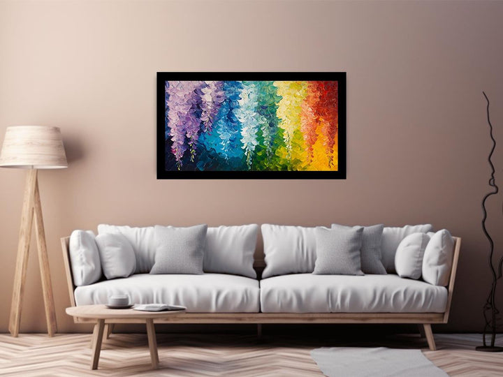 Abstract Leaves Canvas Painting 