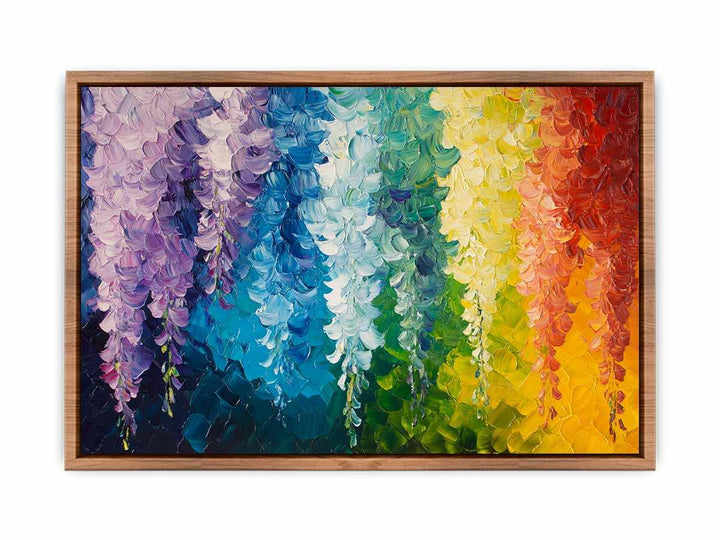 Abstract Leaves Canvas Painting 