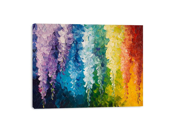 Abstract Leaves Canvas Painting 