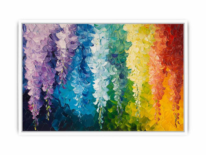 Abstract Leaves Canvas Painting 