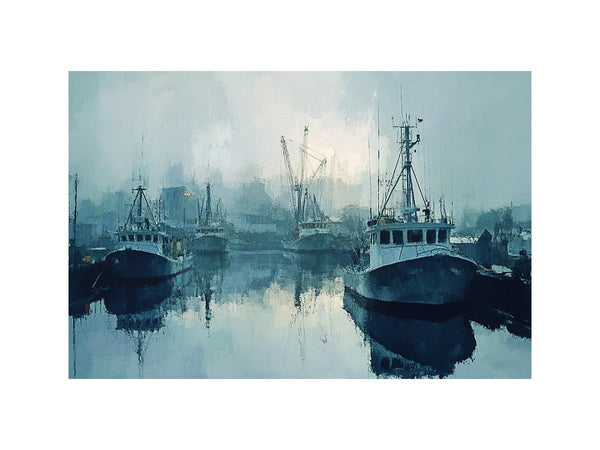 Harbor Oil Painting