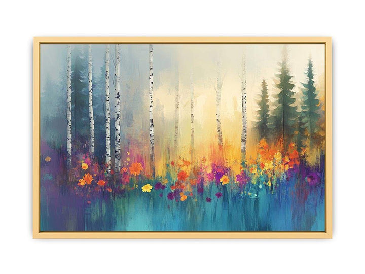 Birch Trees Canvas Painting 