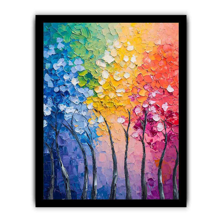 Abstract Trees Canvas Painting 