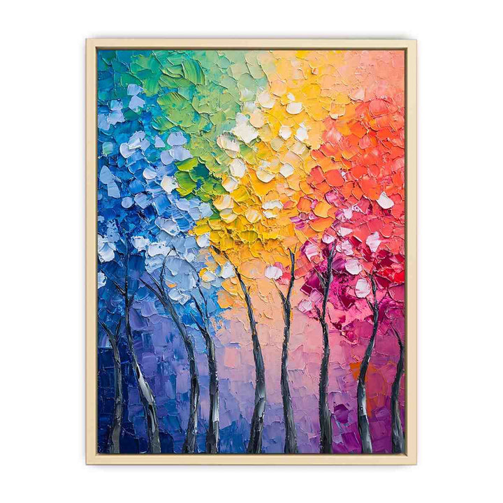 Abstract Trees Canvas Painting 