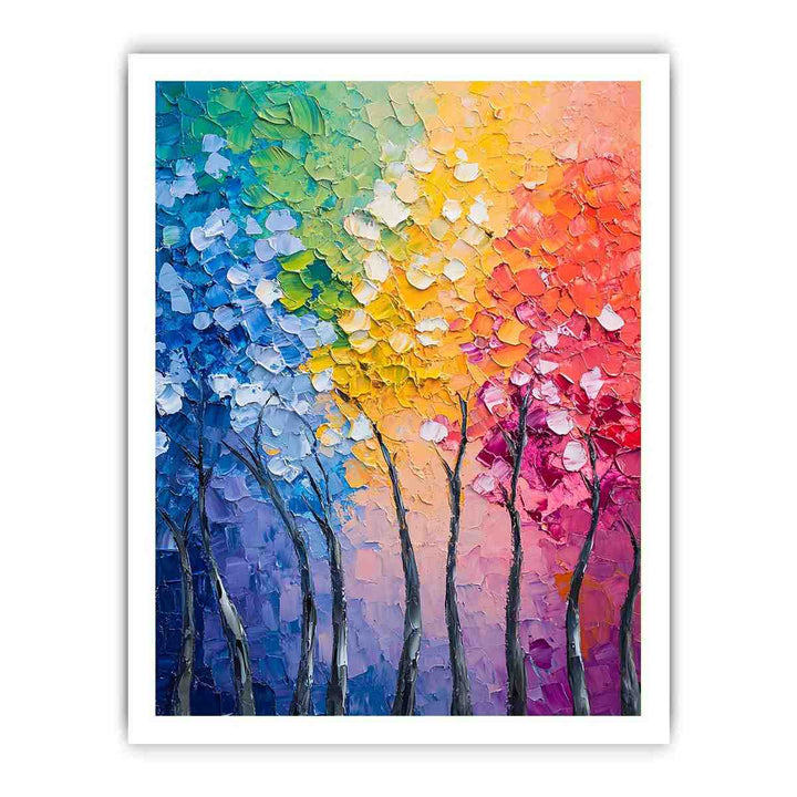 Abstract Trees Canvas Painting 