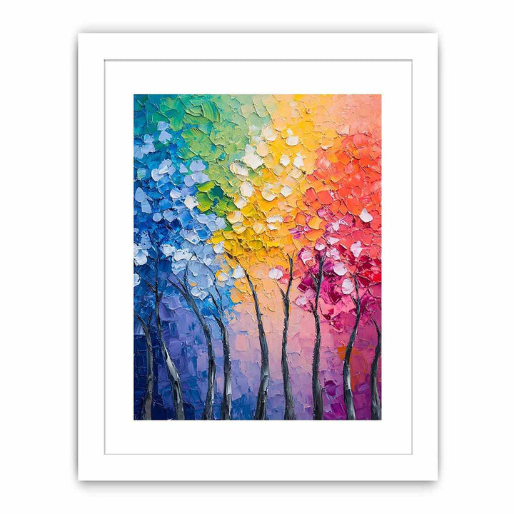 Abstract Trees Canvas Painting 