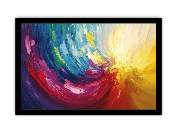 Abstract Swirl Canvas Painting 