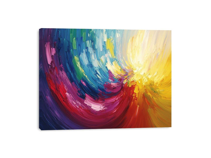 Abstract Swirl Canvas Painting 