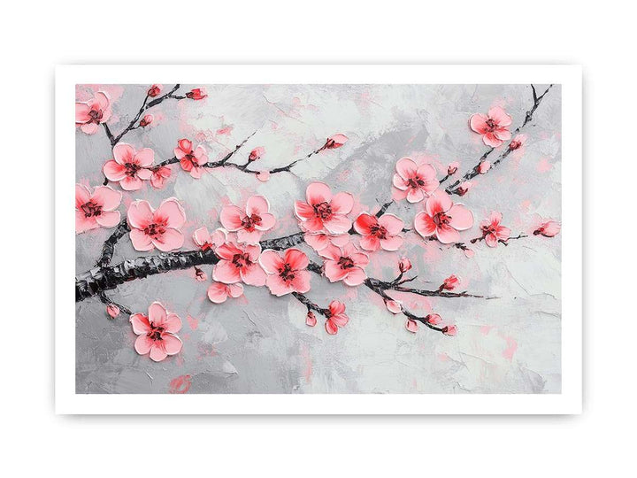 Pink Blossom Canvas Painting 