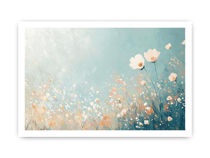 Pastel Flowers Canvas Painting 