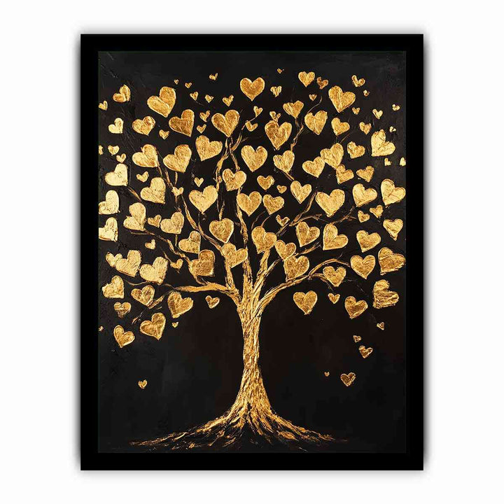 Gold Tree Canvas Painting 