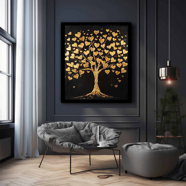 Gold Tree Canvas Painting 