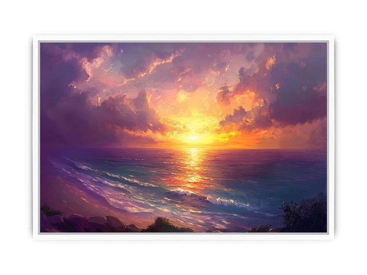 Beach Sunrise Canvas Painting 