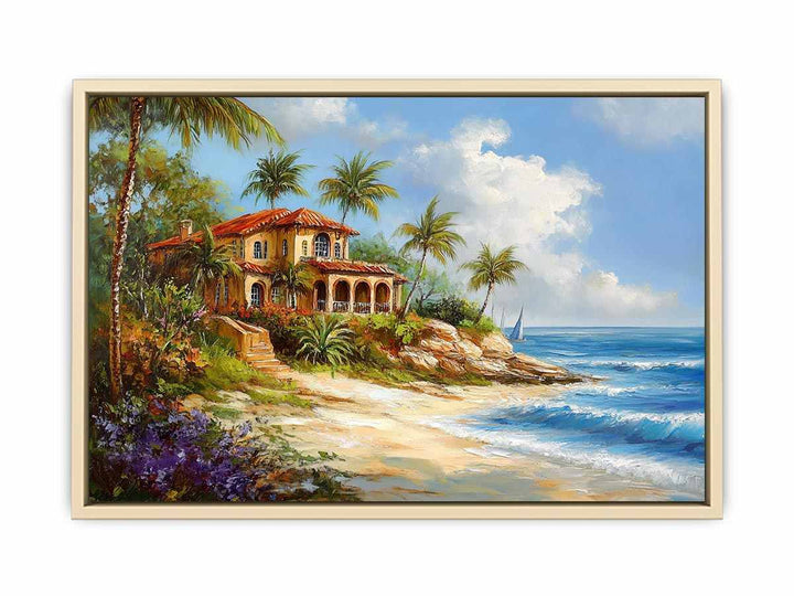 Coastal Home Canvas Painting 