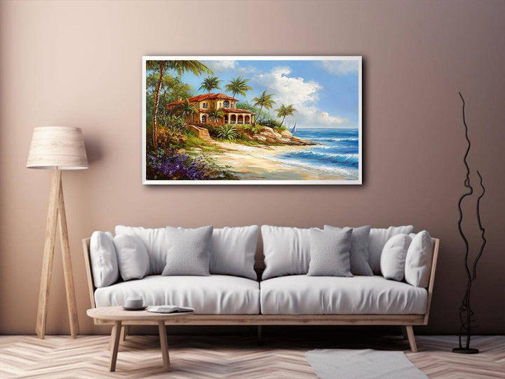 Coastal Home Canvas Painting 