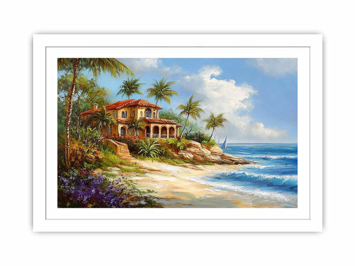 Coastal Home Canvas Painting 