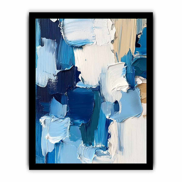 Abstract Ice Canvas Painting 