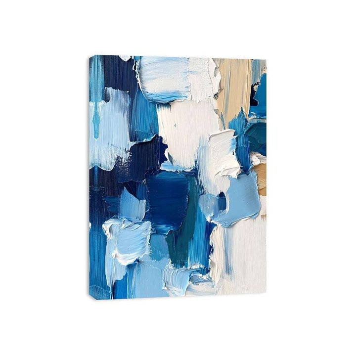 Abstract Ice Canvas Painting 