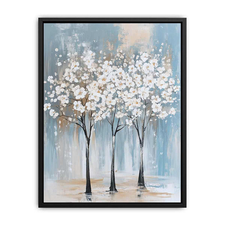 White Tree Canvas Painting 