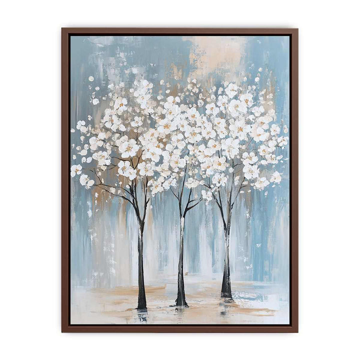 White Tree Canvas Painting 