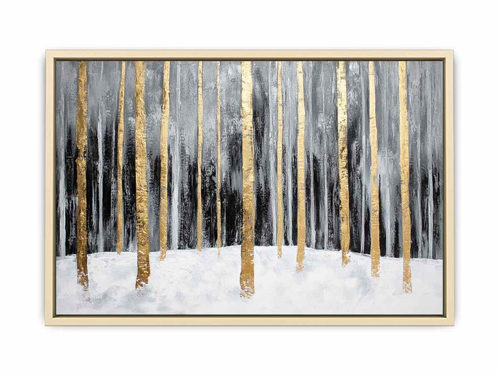 Gold Trees Canvas Painting 