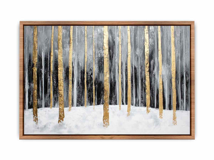 Gold Trees Canvas Painting 