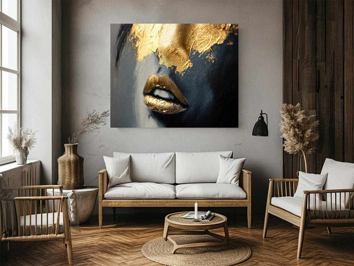 Gold Kiss Painting 