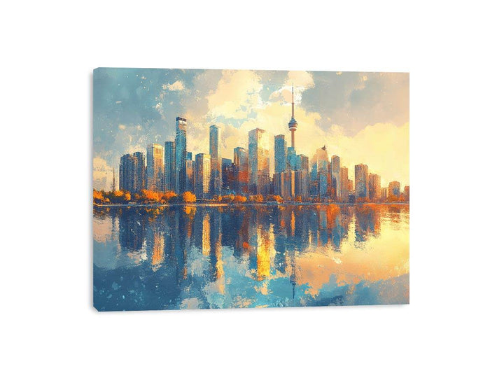 Watercolors Reflection Canvas Painting 