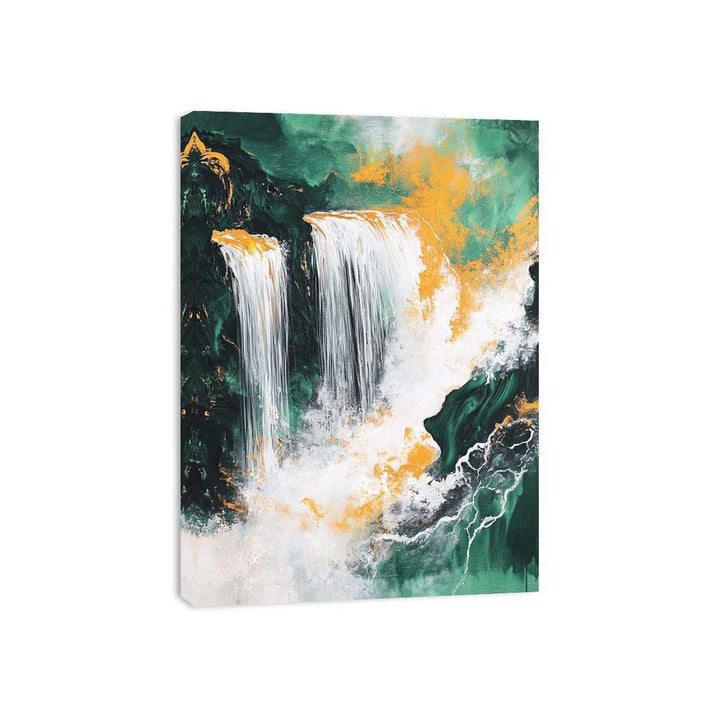 Gold Waterfall  Canvas Painting 