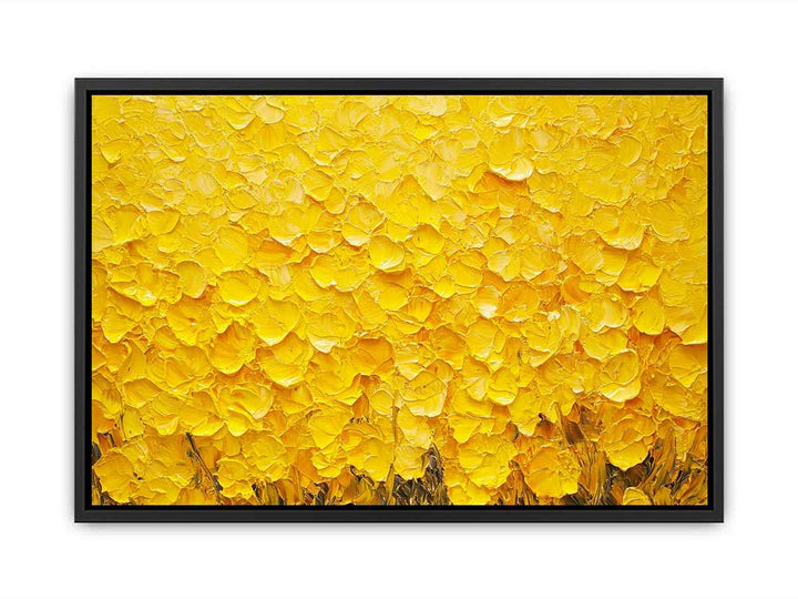 Vibrant Yellow Canvas Painting 