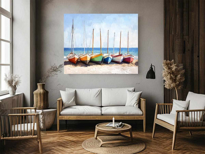 Fishing Boats Painting 