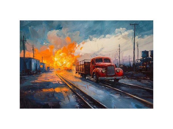 Truck Oil Painting