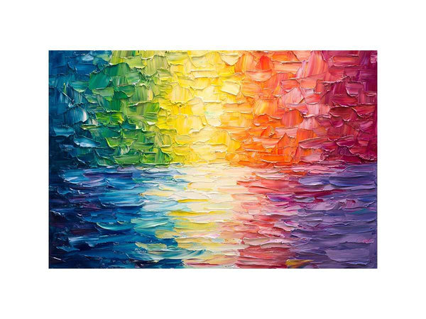 Colorful Rainbow Oil Painting