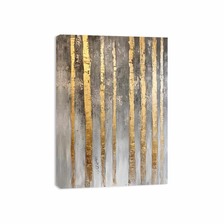 Gold Bamboos Canvas Painting 