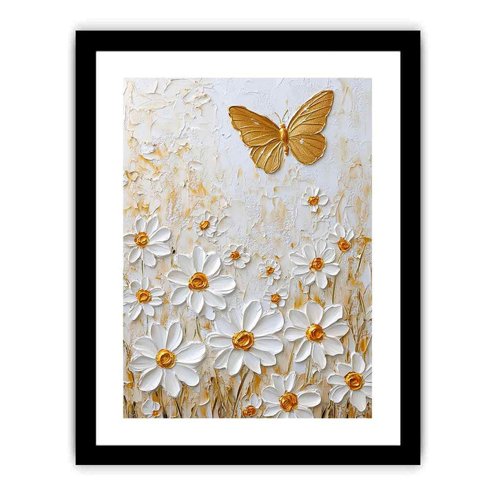 White Dsises Canvas Painting 