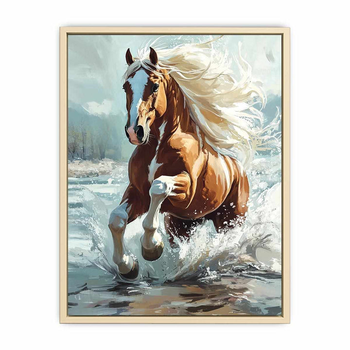 Galloping Horse Canvas Painting 