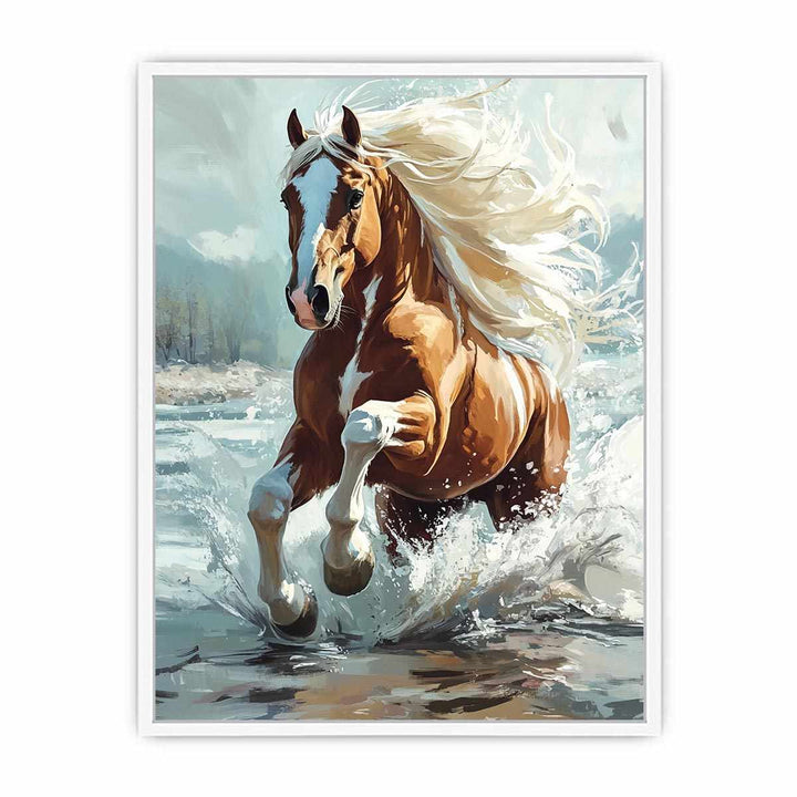 Galloping Horse Canvas Painting 