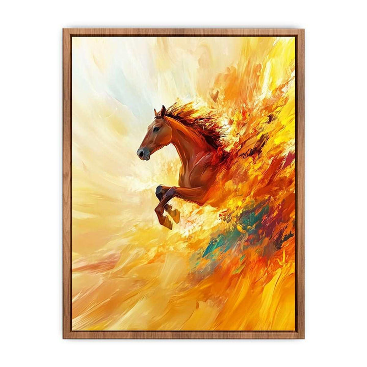 Emerging Horse Canvas Painting 