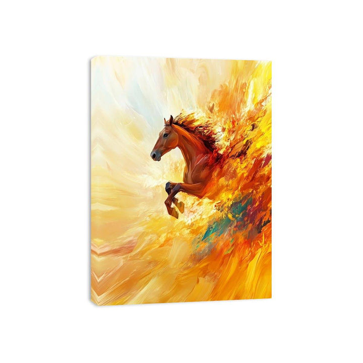 Emerging Horse Canvas Painting 