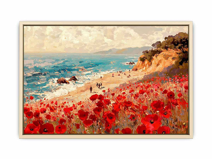 Colorful Beach Canvas Painting 