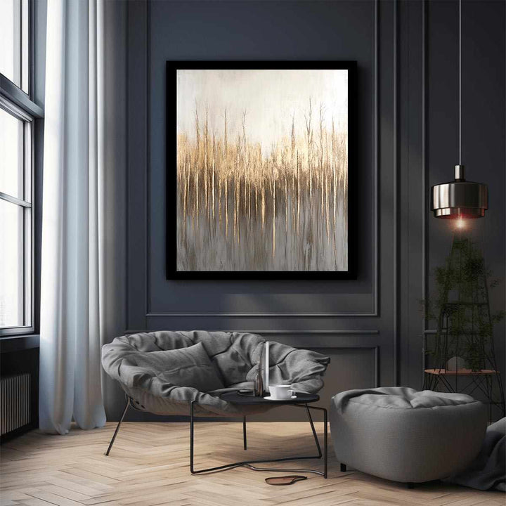 Silver Gold Canvas Painting 