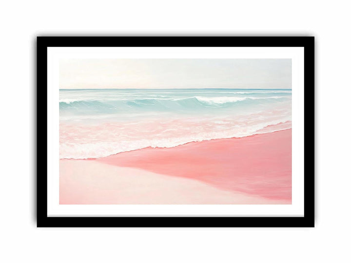 Pink Beach I Canvas Painting 