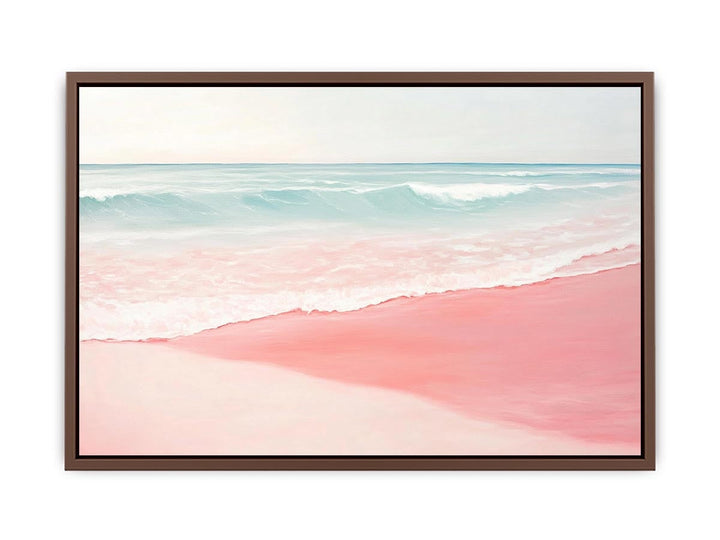 Pink Beach I Canvas Painting 